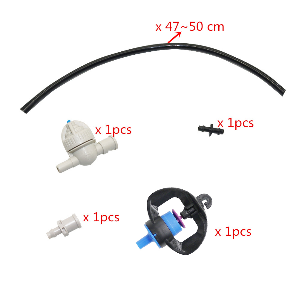 10 sets Rotary misting Atomized micro-nozzles Spherical Anti-drip Device Hanging Hammer water kits garden irrigation fittings: No Hanging Hammer