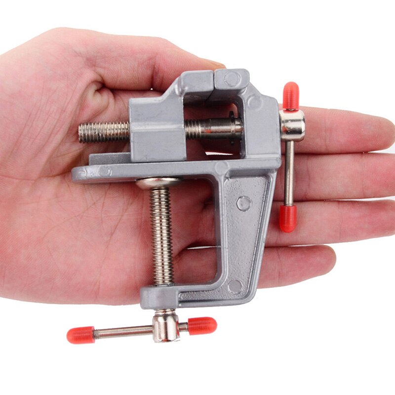 1 Piece 3.5 Inches Bench Vise Mini Tool Vice Muliti-Funcational Small Jewelers Hobby Clamp Table Aluminum Miniature Vise