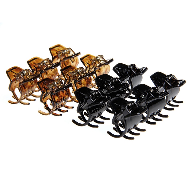 12Pcs Vrouwen Haar Claws Styling Plastic Mini Clip Claw Clamp