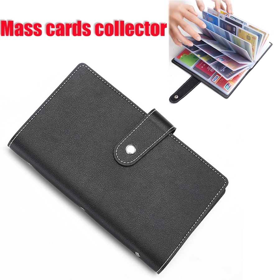 Large-Capacity Card Holder Book Business Card Storage Cards Collection Supports Text Carving Business