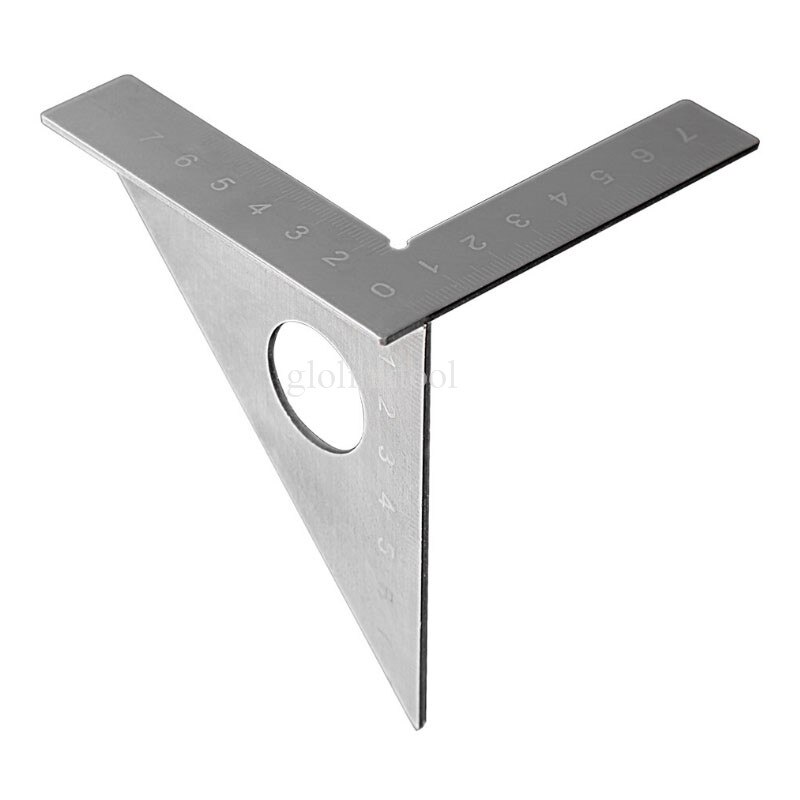 45 degree Stainless Steel Triangle Square ruler Rafter Speed Square T and Tri Angle Square Multifunction Scriber tool Protractor