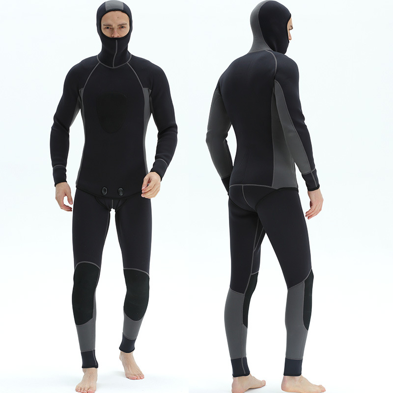 3mm Two-piece Set Men&#39;s Neoprene Wetsuit Diving Suit Outdoor Warm Waterproof Diving Suit Surfing Suit for Men: MY089 / S