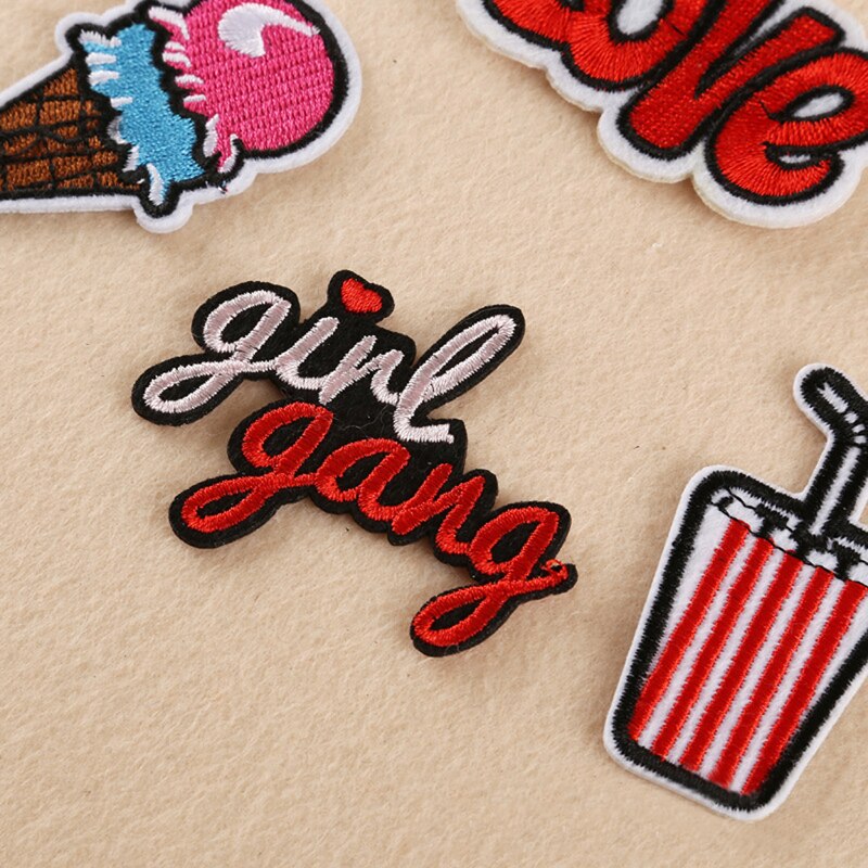 Flamingos Patches Iron Embroidered Patch for Clothing Stick on Badge Paste Sew on Bag Pants