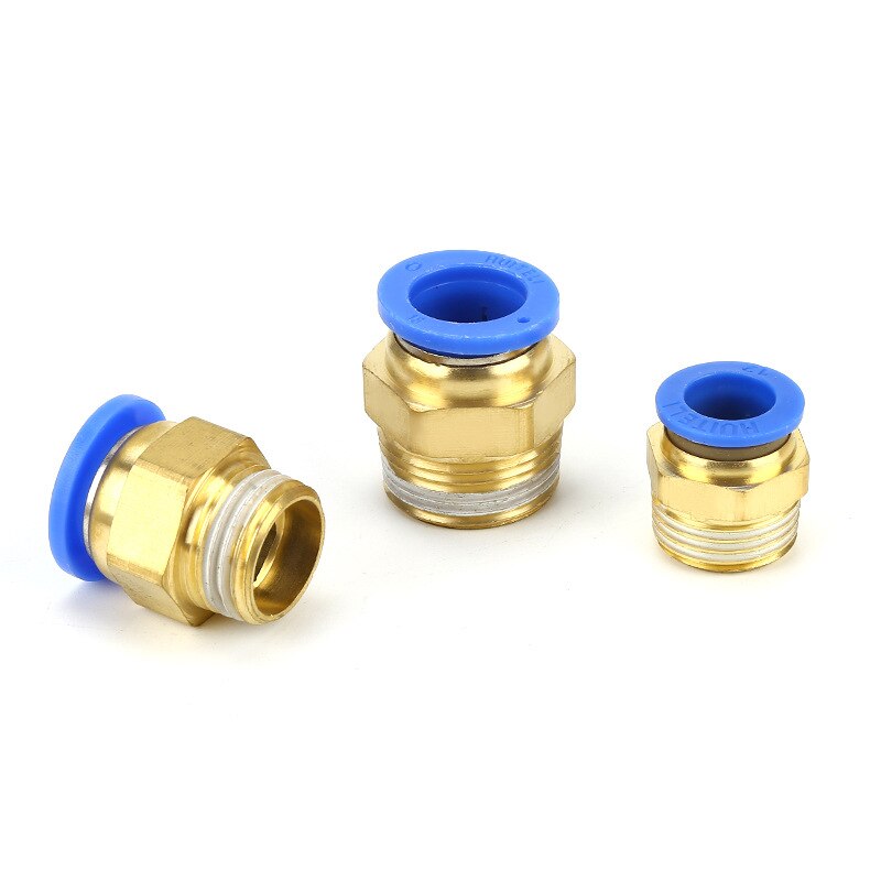 8mm Tube To M5 M6 M8 M10 M12 M14 M16 M20 Male Thread Straight One Touch Air Pneumatic Push In Pipe Fitting Quick Connector