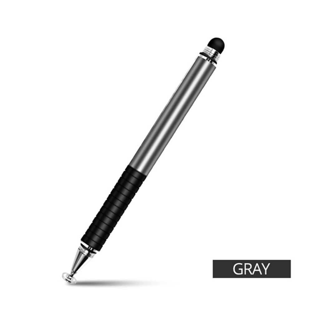 Universal 2 in 1 stylus ritplatta pennor kapacitiv skärm pekpenna för mobil android telefon smart penna tillbehör: Grå