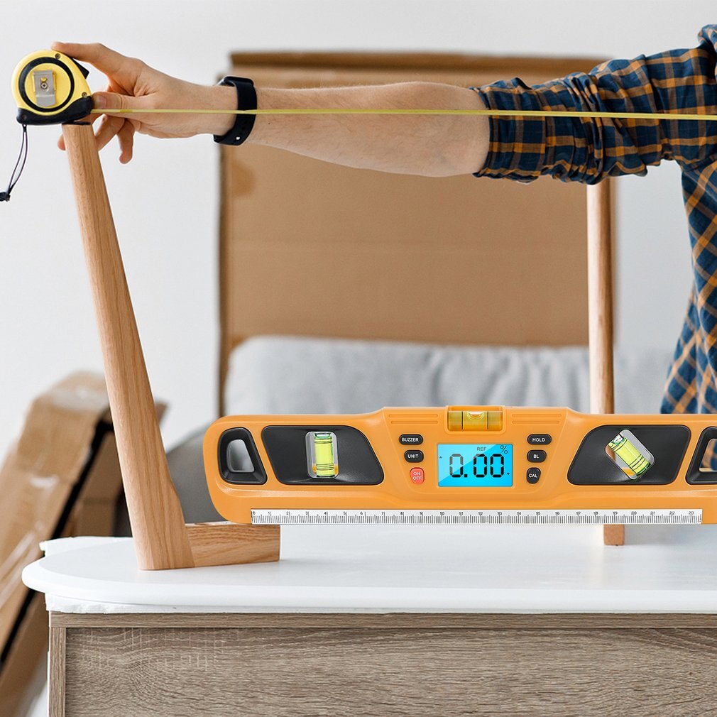 Digital Electronic Angle Grader Inclinometer 360 Degree Electronic Level Tilt Test Ruler Portable HW-200 Digital Level