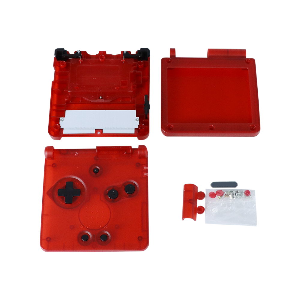 Funda transparente para GBA SP, carcasa de repuesto para Game Boy Advance SP, 1 piezas: Rojo