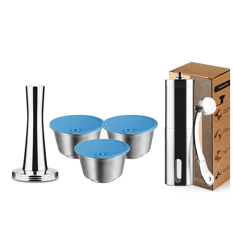 Refillable For Dolce Gusto Capsule Silicone Sleeve Stainless Steel Metal Dolci Gusto Coffee Maker Coffee Scoop Tamper i Cafilas: VIOLET/紫罗兰