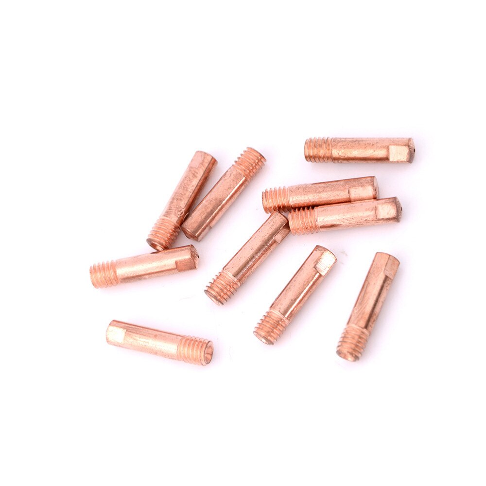 10 Stuks 15AK-0.8mm Lassen Torch Contact Tips Mig Mag Lassen Gaspijp Goud