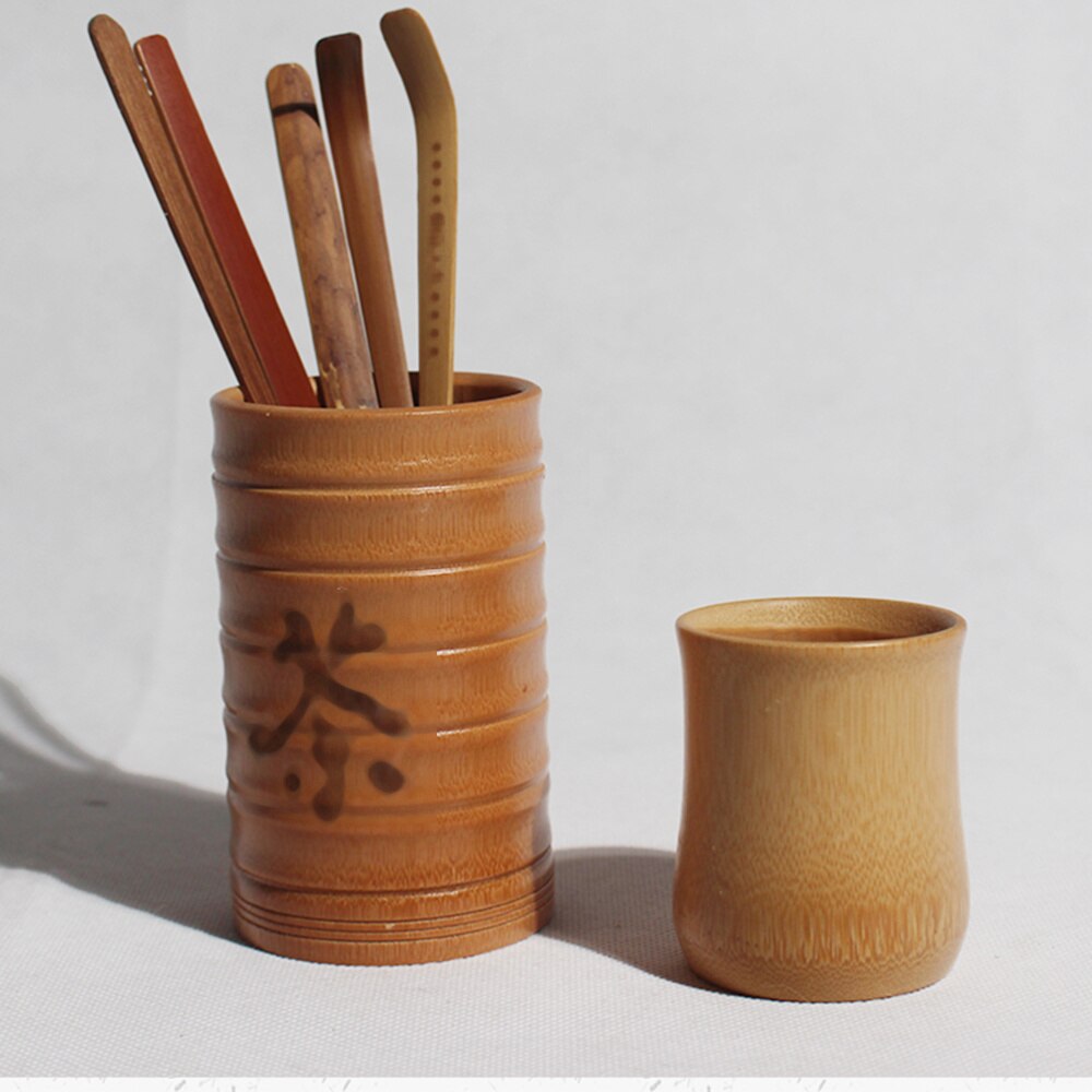 2PCS Bamboo Water Cup Multi-purpose Bamboo Cup Eco-friendly Bamboo Cup Thick Plain Bamboo Tube Carbonized Bamboo Mug