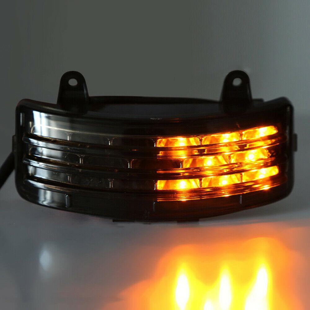 Tri-Bar Splash Guard LED Tail Brake Turn Signal Light for Harley Touring Street Glide