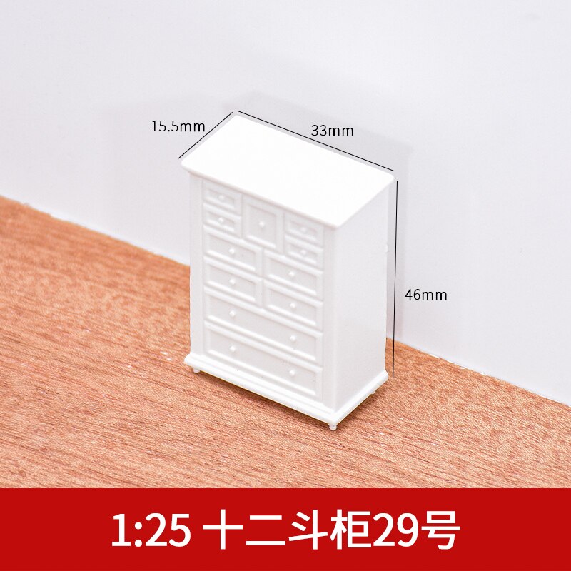 1pcs 1/25 1/30 1/50 1/75 scale Dollhouse mini Mobili In Miniatura casa di Bambola accessori In Plastica Book Shelf: 14