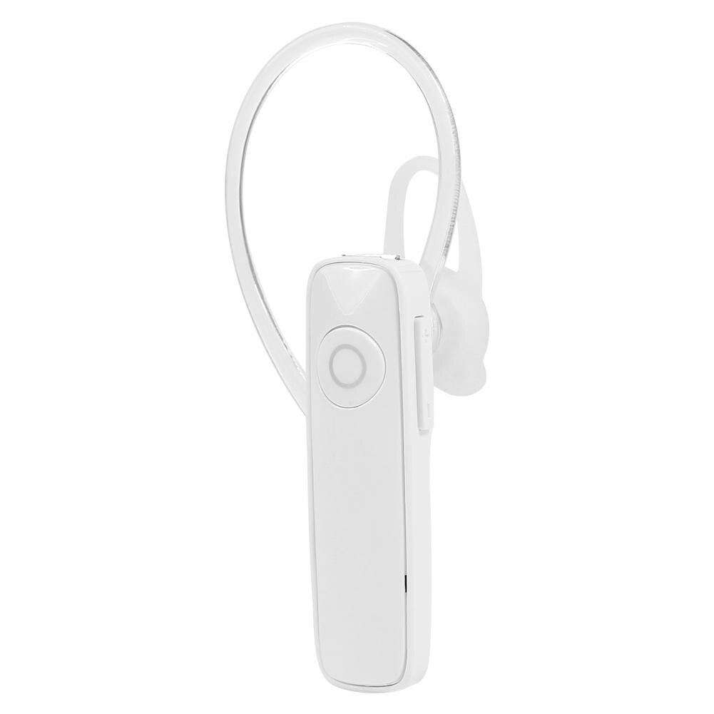 M165 Wireless Bluetooth Earphone In-ear Single Mini Earbud Hands Free Call Stereo Music Headset with Microphone for Smart Phones: White