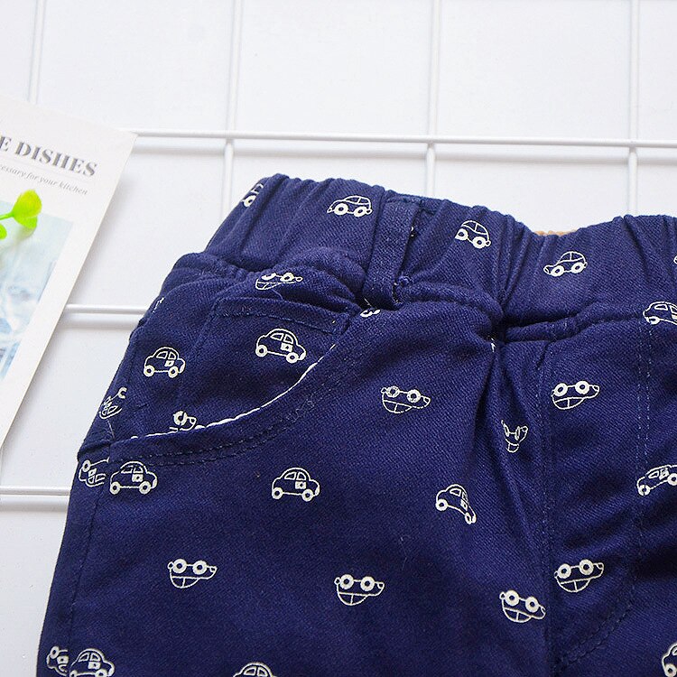 baby spring pants for boy Kids summer pants car Full print children boys pants Child cotton casual trousers longs 5T