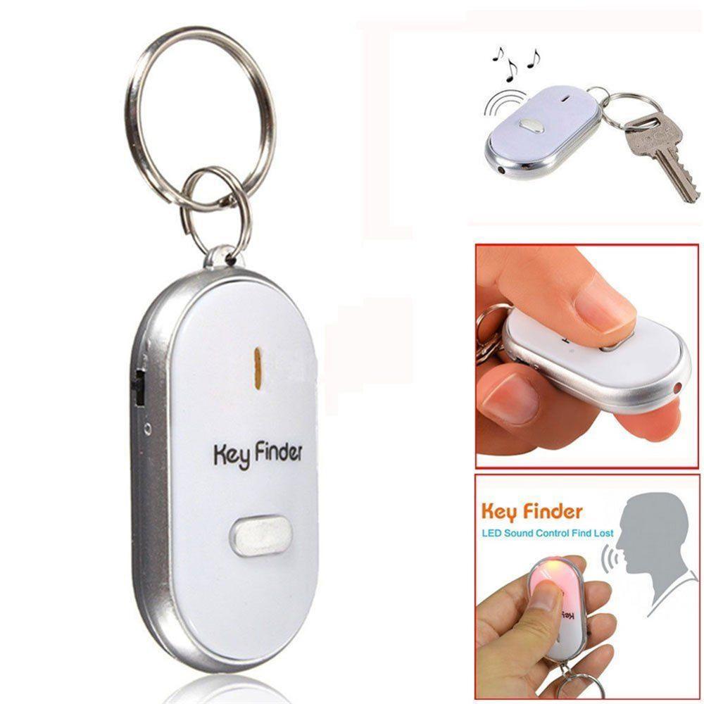 Led-taschenlampe mit fernbedienung, tonsteuerung, schlüsselfinder, schlüsselanhänger, mini-alarm, erinnerungsfunktion, schlüsselortung, brieftaschen- und handyortung