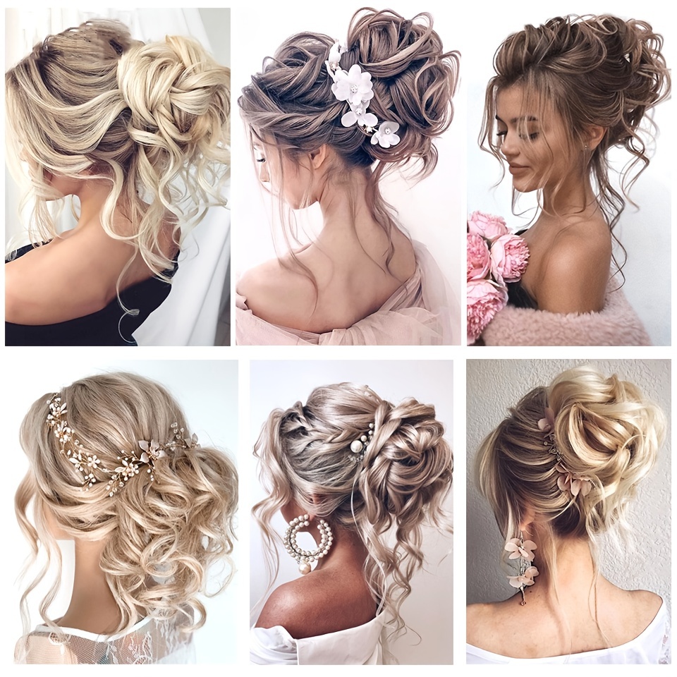 LM chaotisch lockig kurz Kunsthaarverlängerung Chignon Krapfen Rolle Brötchen Perücke Klaue Clip in Haarteil für Frauen