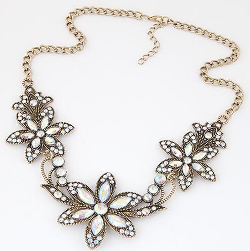 Ketting Choker Statement Ketting Vrouwen Ketting Bib Kettingen Ketting Vintage Chocker Sieraden: white