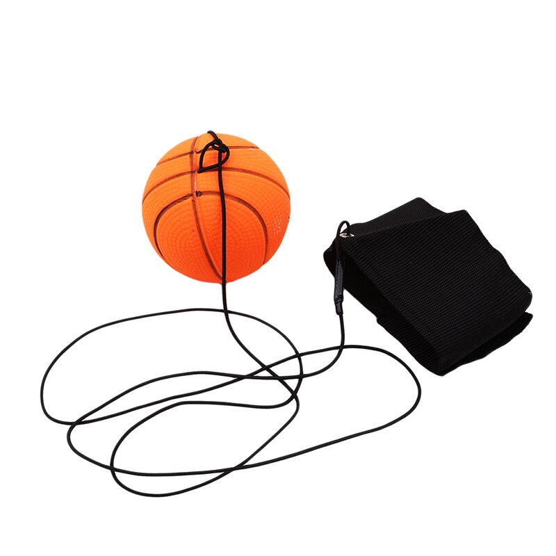Balle élastique en caoutchouc avec bande de doigts rebondissante, exercice du poignet, balles à rebond, jouets éducatifs pour enfants: orange basketball