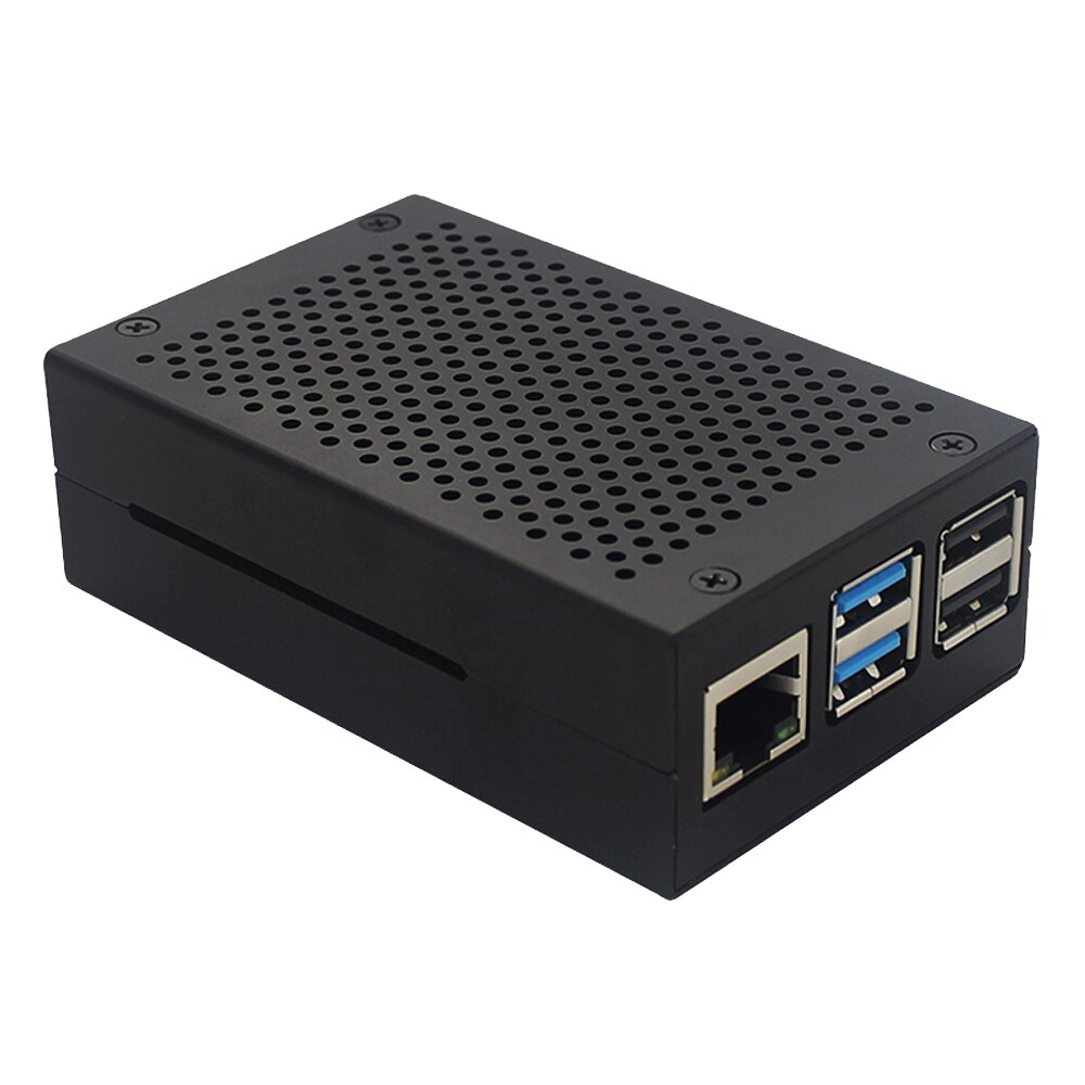 Raspberry Pi 4 Aluminum Case Raspberry Pi 4B Box Enclosure 3A Power Supply Charger Heat Sink Radiator for Raspberry Pi 4 Model B
