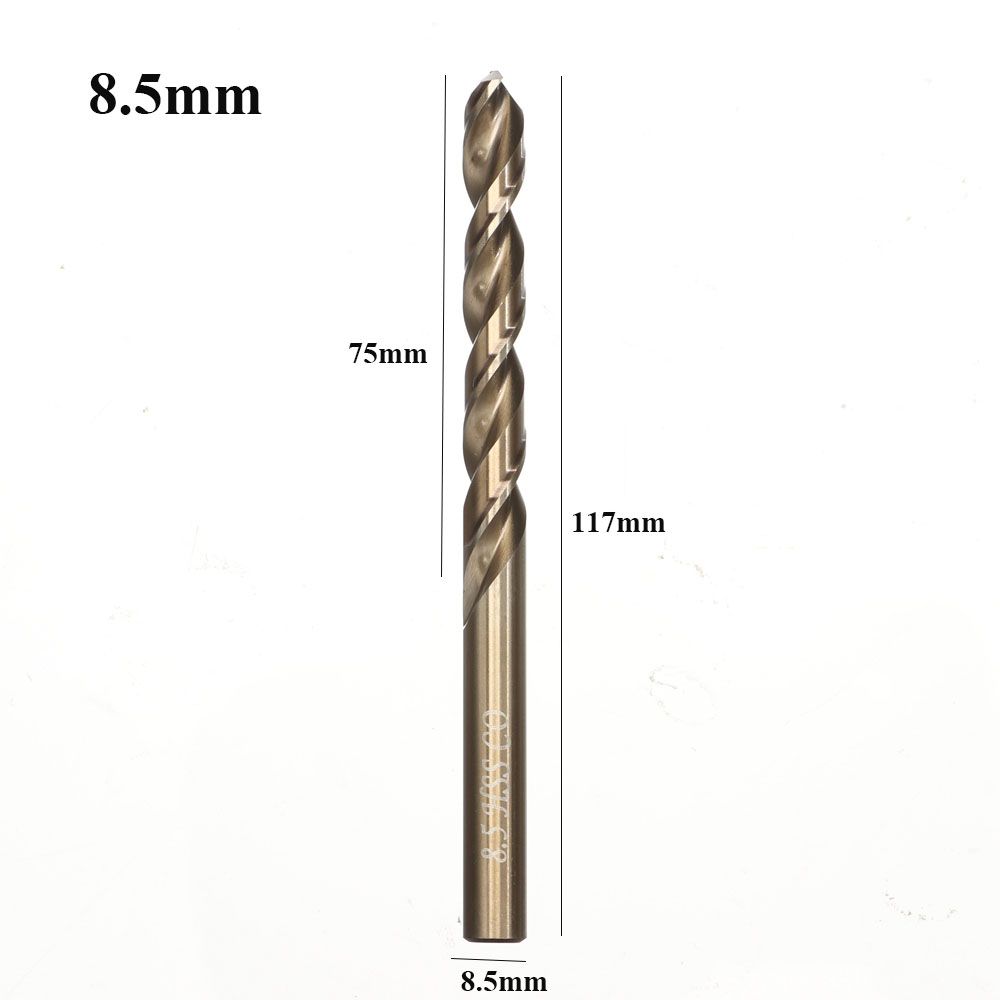 10-85Mm Cobalt Twist Boor Hss M35 Metalen Boor Voor Rvs Hout Metaal Boren Gat cutter Thuis Gereedschap: 8.5mm