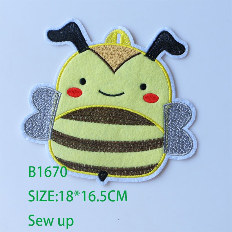 Schattig klein dier 3d eenhoorn honingbij olifant pinguïn patch voor kleding sticker voor jongen meisje diy patches t-shirt badges: B1670