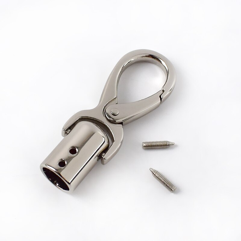 4Pcs Meetee Metalen Kwastje Cap Clip Sluiting Zak Gespen Bag Strap Cord Stopper Riem Haak Handtas Hanger Diy Hardware accessoires: KY523-Silver