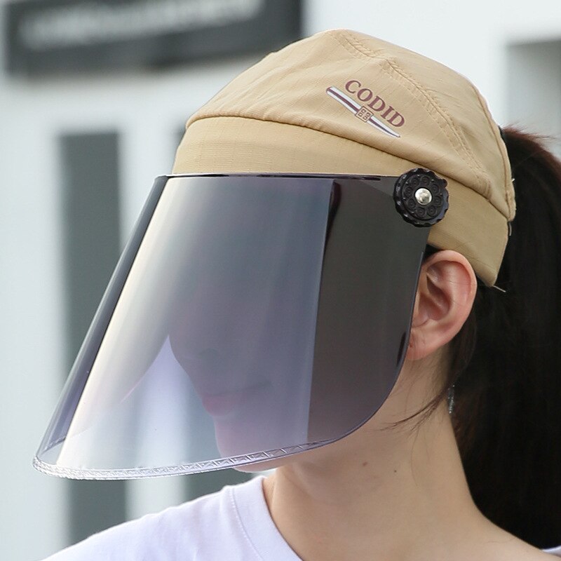 USPOP Neue Sommer sonne hüte UPF50 + sonnencreme hast professionelle anti uv rays hüte PC objektiv hut: Kakifarbig