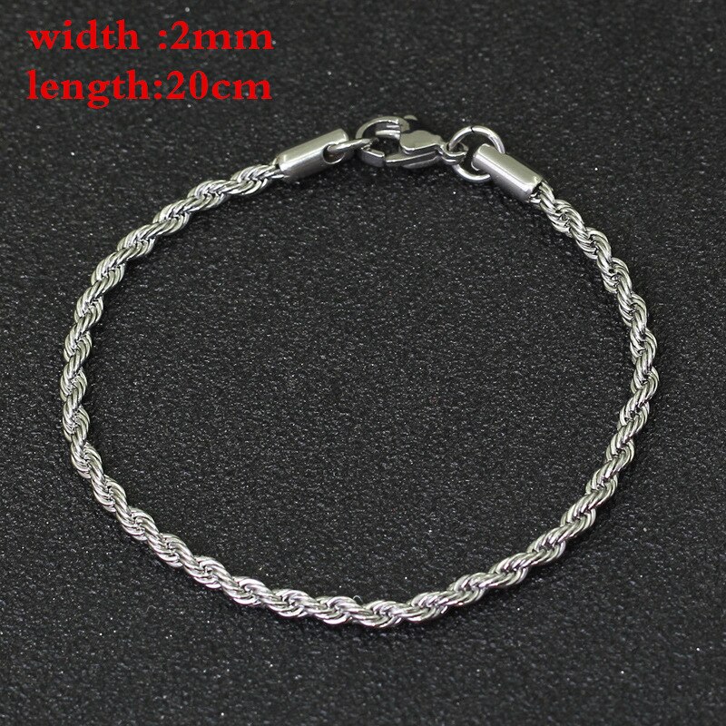 Tobillera de cadena de eslabones para mujer, pulsera de pie de acero inoxidable para playa, de joyería, novedad de: silver A