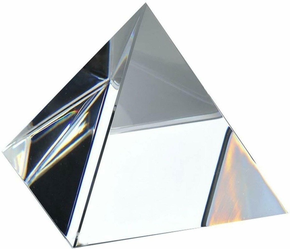 Crystal Clear Pyramid 80mm Prism Glass Rainbow Glass