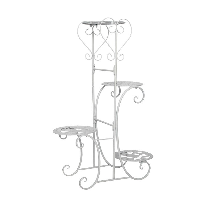 Binnen prachtige bonsai set bloemenlijst traditioneel smeedijzer fijn fijn scandinavisch metaal eenvoudig grond bloemenlijst: Wit