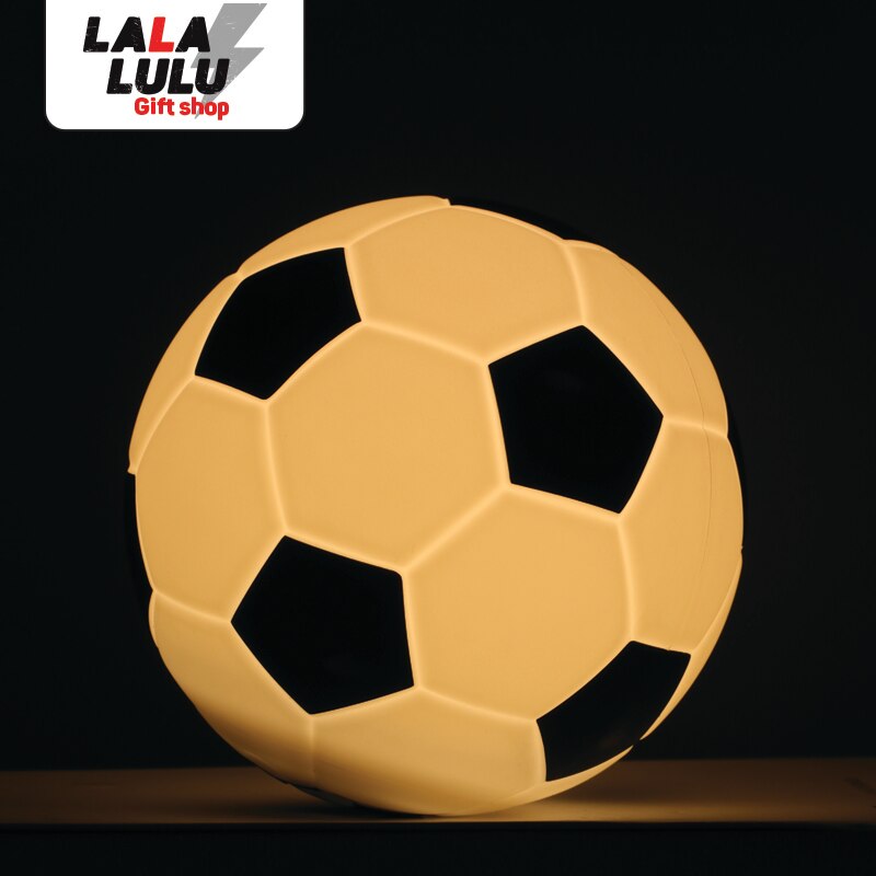 Lalalulu Silicone Voetbal Nachtlampje Speelgoed Kinderen Baby Kids Boy Girl Juguetes Lamp Touch Sensor Tap Controle Nachtlampje