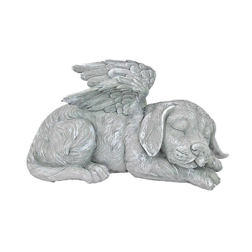 Lápida conmemorativa de resina para mascotas, Ángel, perro y gato, decoración de jardín, Ángel, gato y perro, artesanía conmemorativa para mascotas, decoración