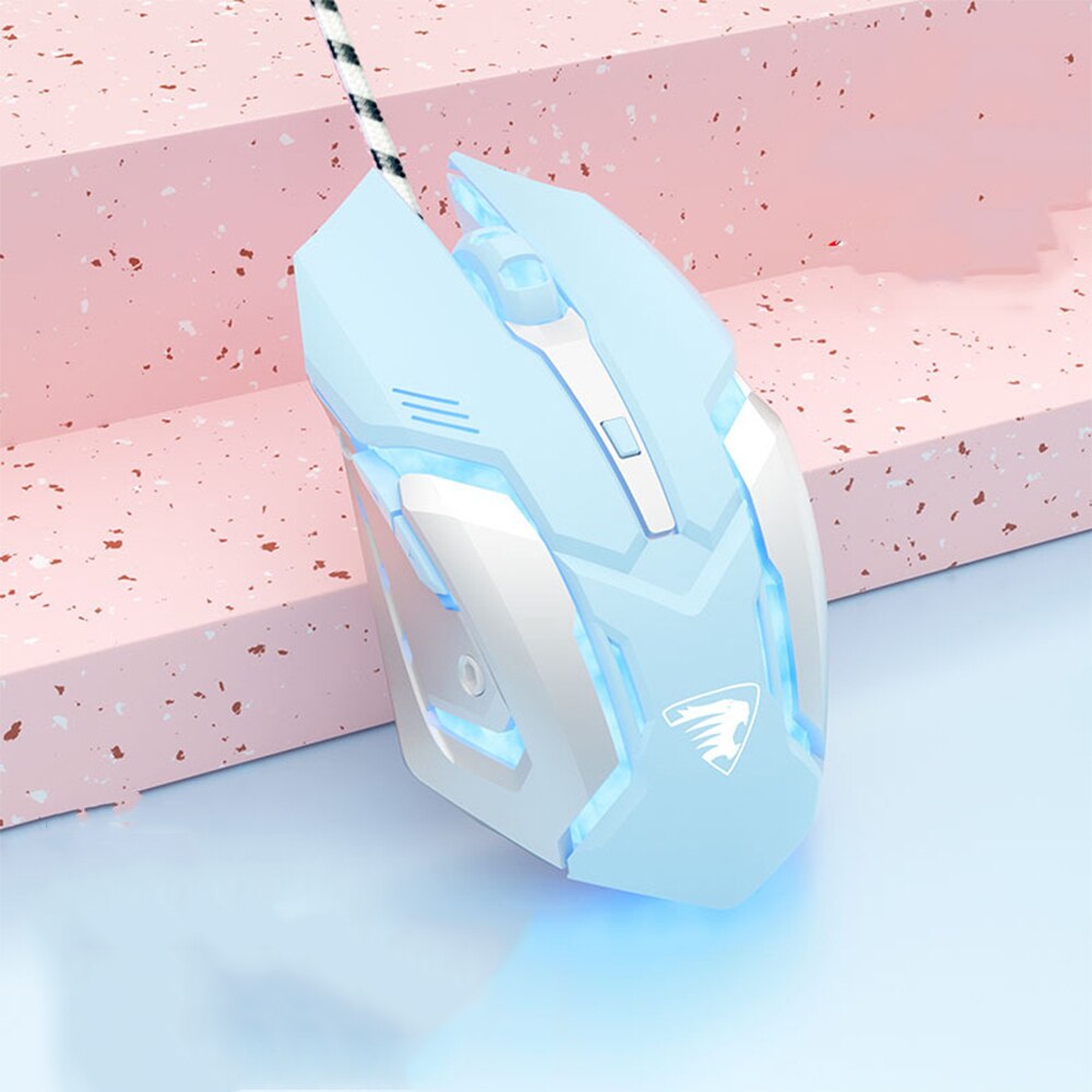 Wire Gaming Muis Stille Mause Ergonomische 4 Toetsen Backlit Mini Magic Mouse Voor Laptop Computer Pc Gamer Stille Muis voor Meisje: SB