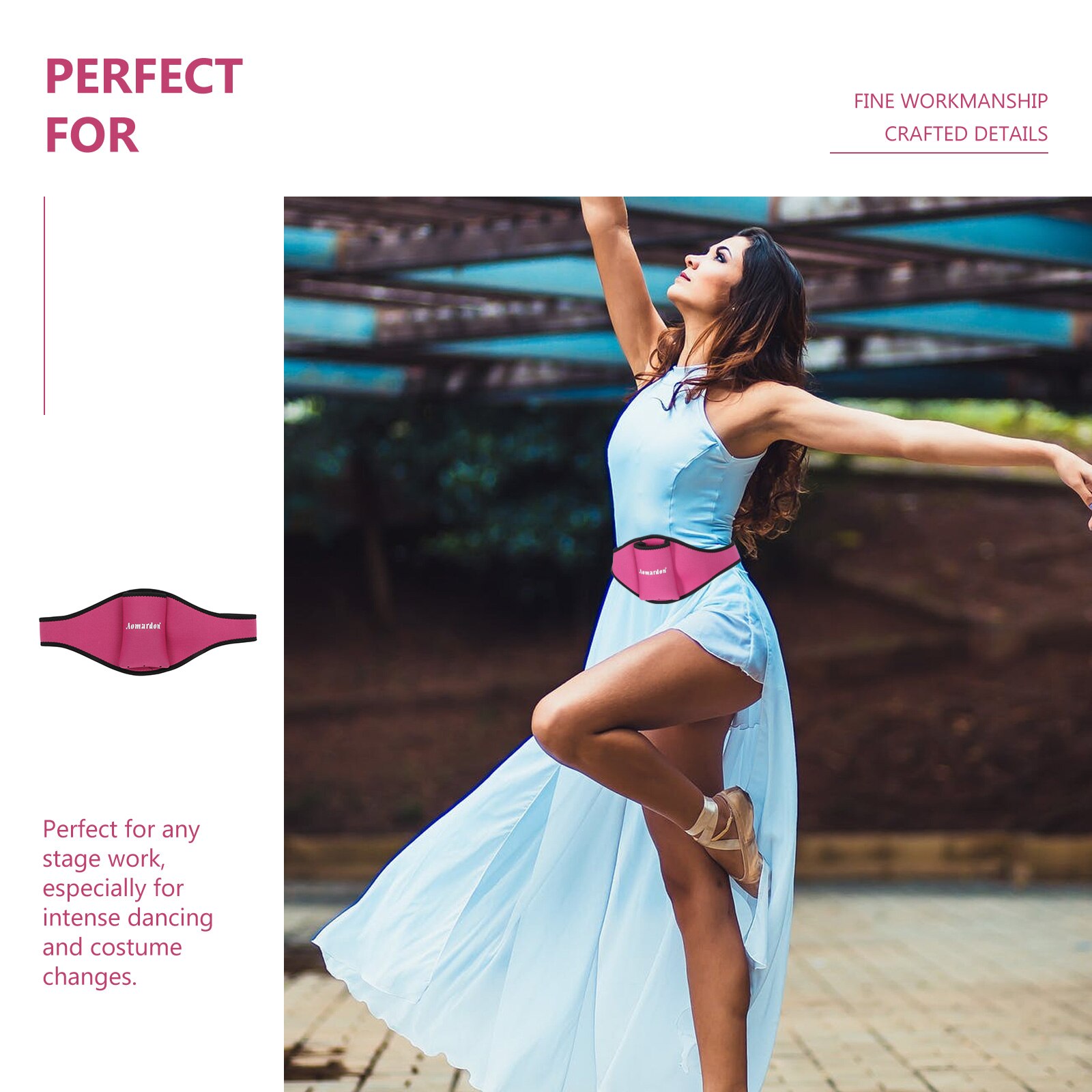 Microphone Holder Belt Mic Pouch Carrier Microphone Pack Mic Waist Pouch for Indoor (Blue)