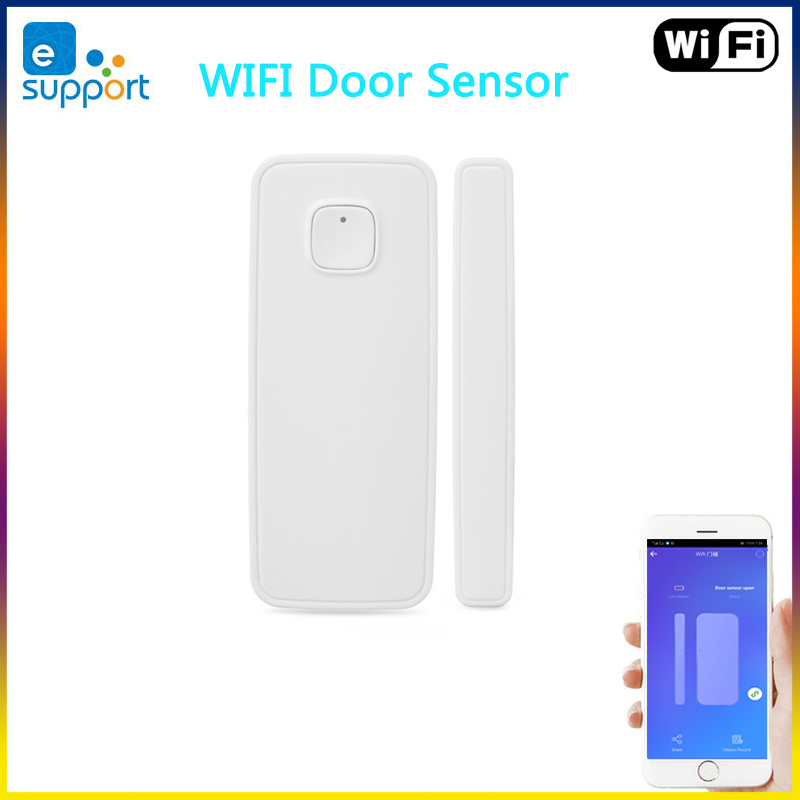 eWelink Smart WiFi Wireless Door Sensor Door Open / Closed Detectors Action with the other WIFI Switch on the APP