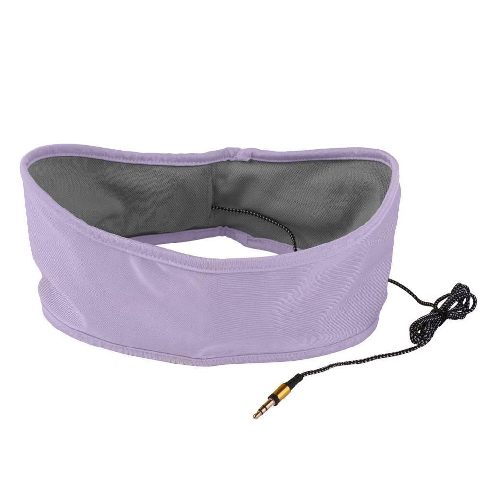 Head-Mounted Sleep Headphones Soft Earphones Music Headset for iPhone for Samsung for Huawei Eye Masks: purple