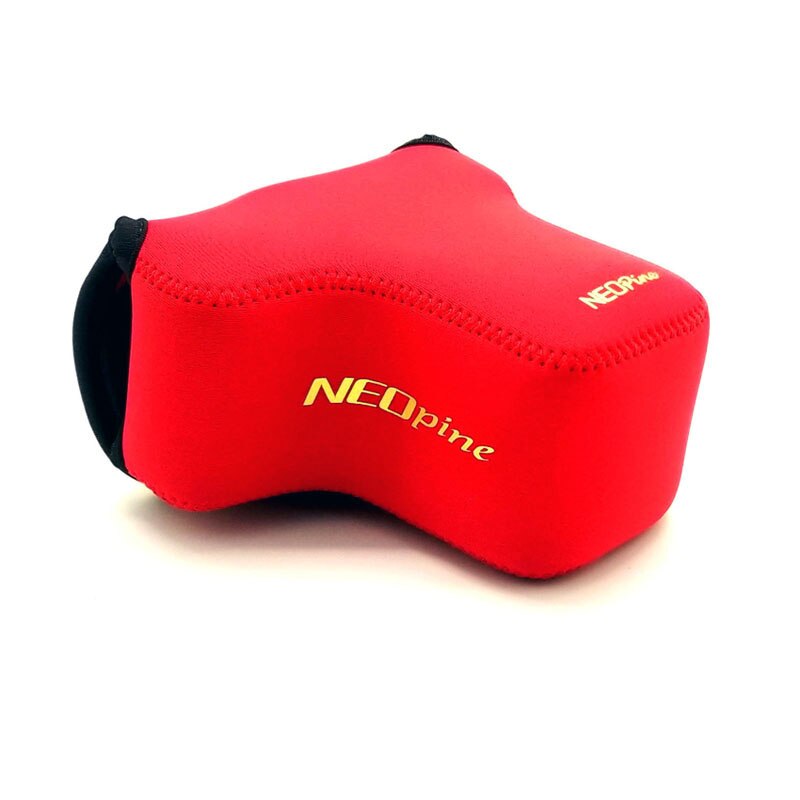 Étui pour caméra souple portable | Pour Canon EOS M50 M5 M6II M6 MarkII KISS M, housse de protection avec mousqueton, 18-150mm: Red with Carabiner