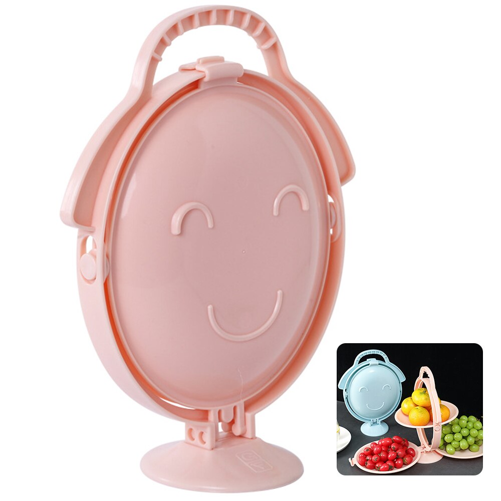 Folding Fruit Tray Dried Fruit Tray Home Living Room Snack Storage Tray Portable Fruit Tray Folding Fruit Plate: plum