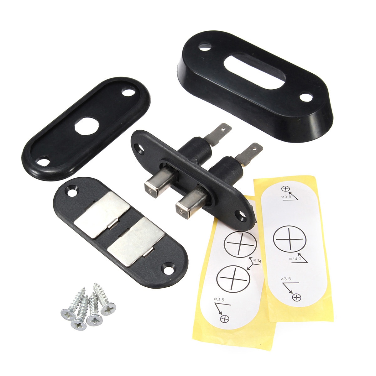 Black Sliding Door Contact Switch for Car Van Alarm Central Locking Systems for VW T4 FORD A30