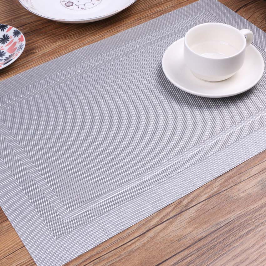 4 st/uppsättning moderna pvc-matta matbordsmatta café antislipmattor skålplatta koppmatta bordsunderlägg