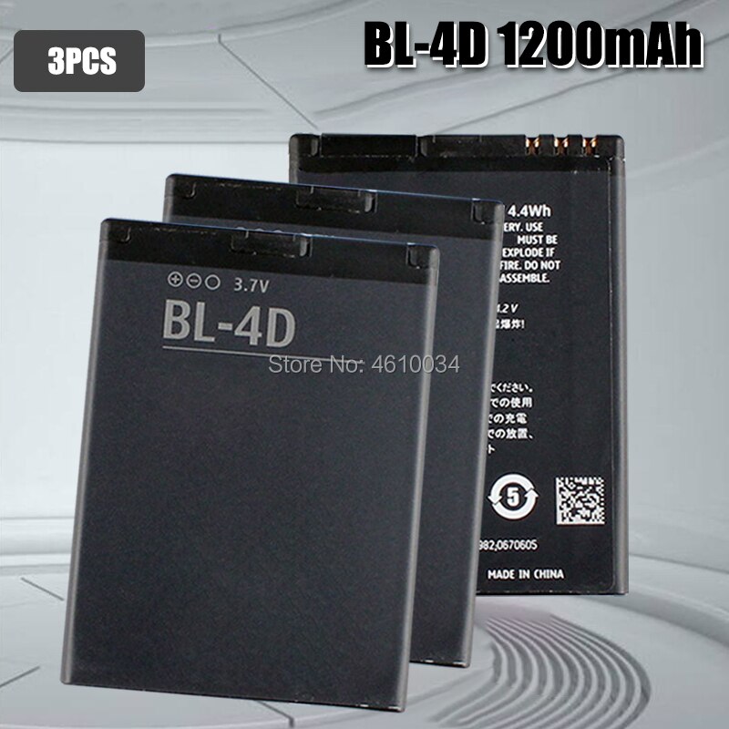 BL-4D Für Nokia N97 mini N97mini N8 N8-00 E5 E5-00 E7 E7-00 T7 T7-00 702T N5 808 N803 BL4D BL 4D batterie: 3pcs