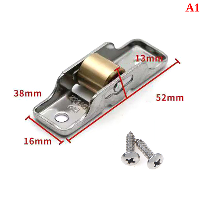 1pz ruote per porte scorrevoli rulli per porte scorrevoli in acciaio inossidabile muto pesante rulli per cuscinetti per porte scorrevoli hardware per mobili: Argento