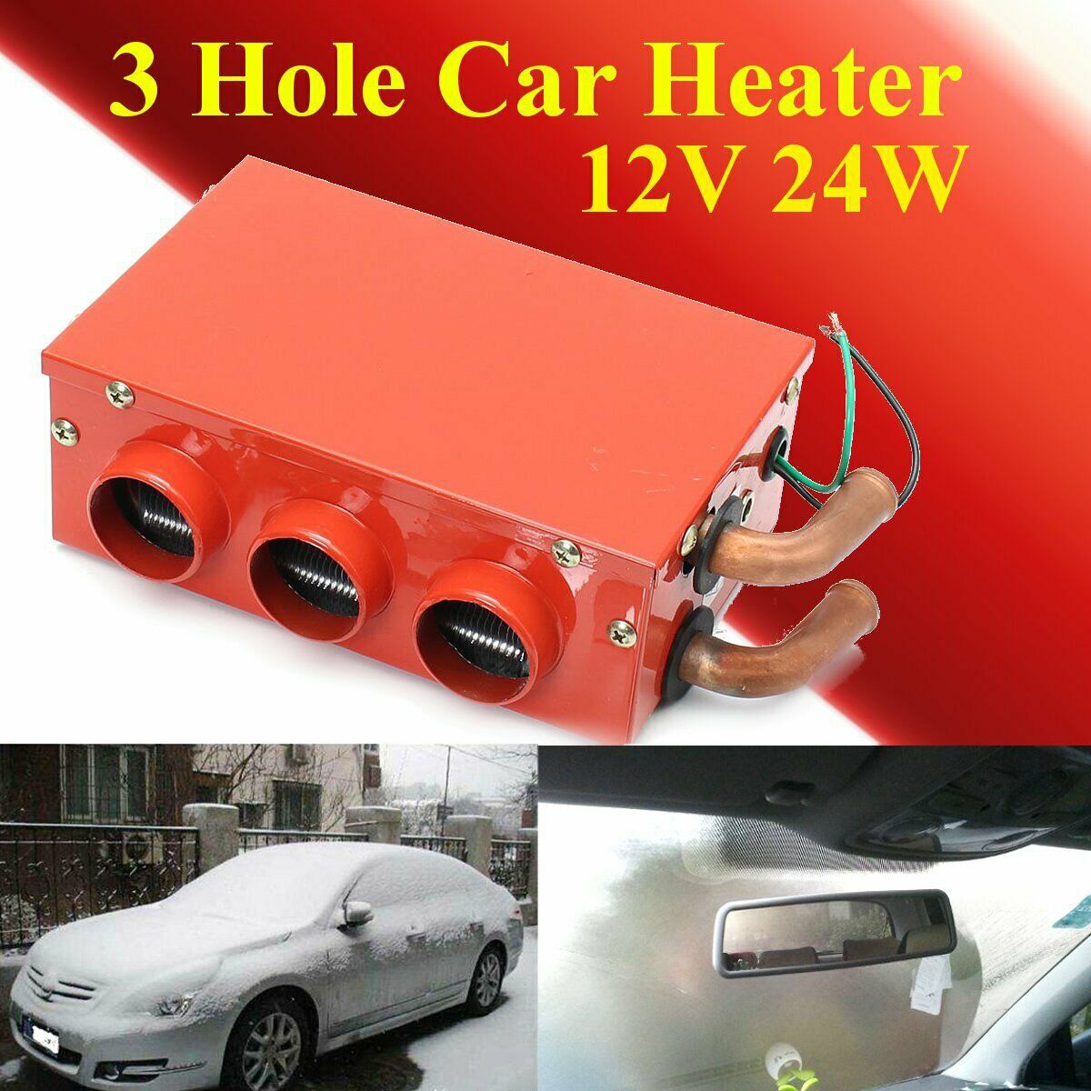 Auto Car heater Interior Inner Defroster Heating 24W Replacement Useful