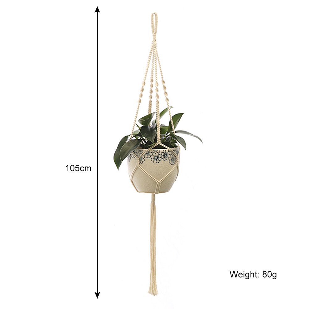 100% handmade macrame plant hanger flower /pot hanger for wall decoration countyard garden: 5