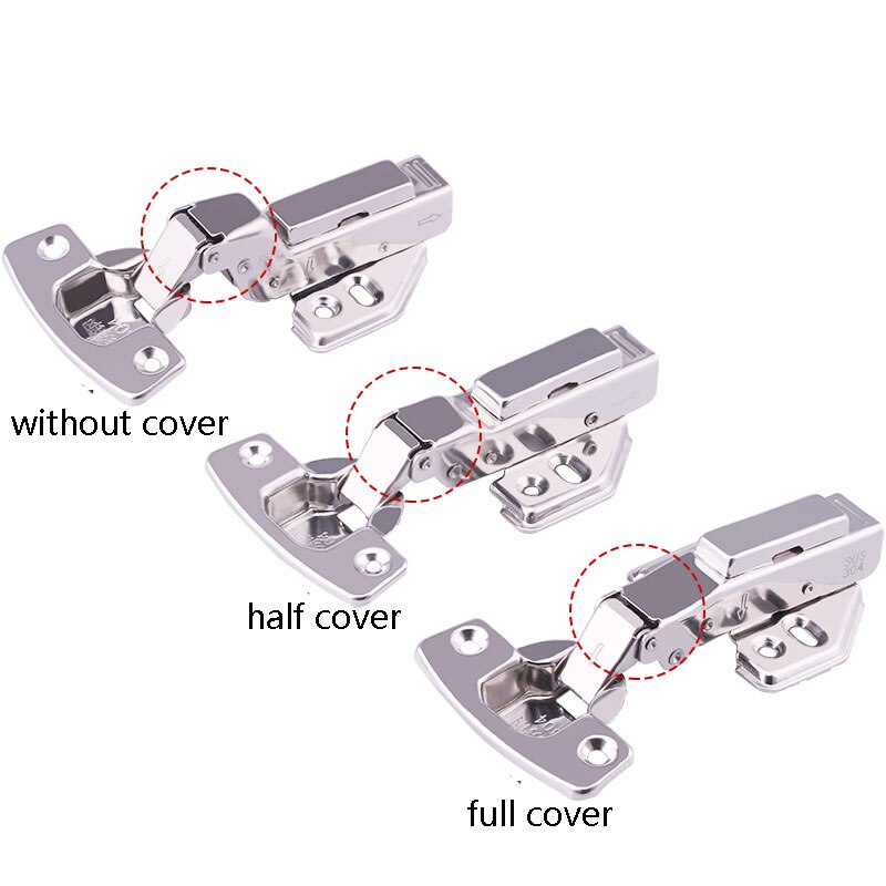 Adskillelse 90 ~ 110 grader 6- arm hydraulisk hængsel dæmpning buffer soft close rør hængsel 304 rustfrit stål stor vinkel