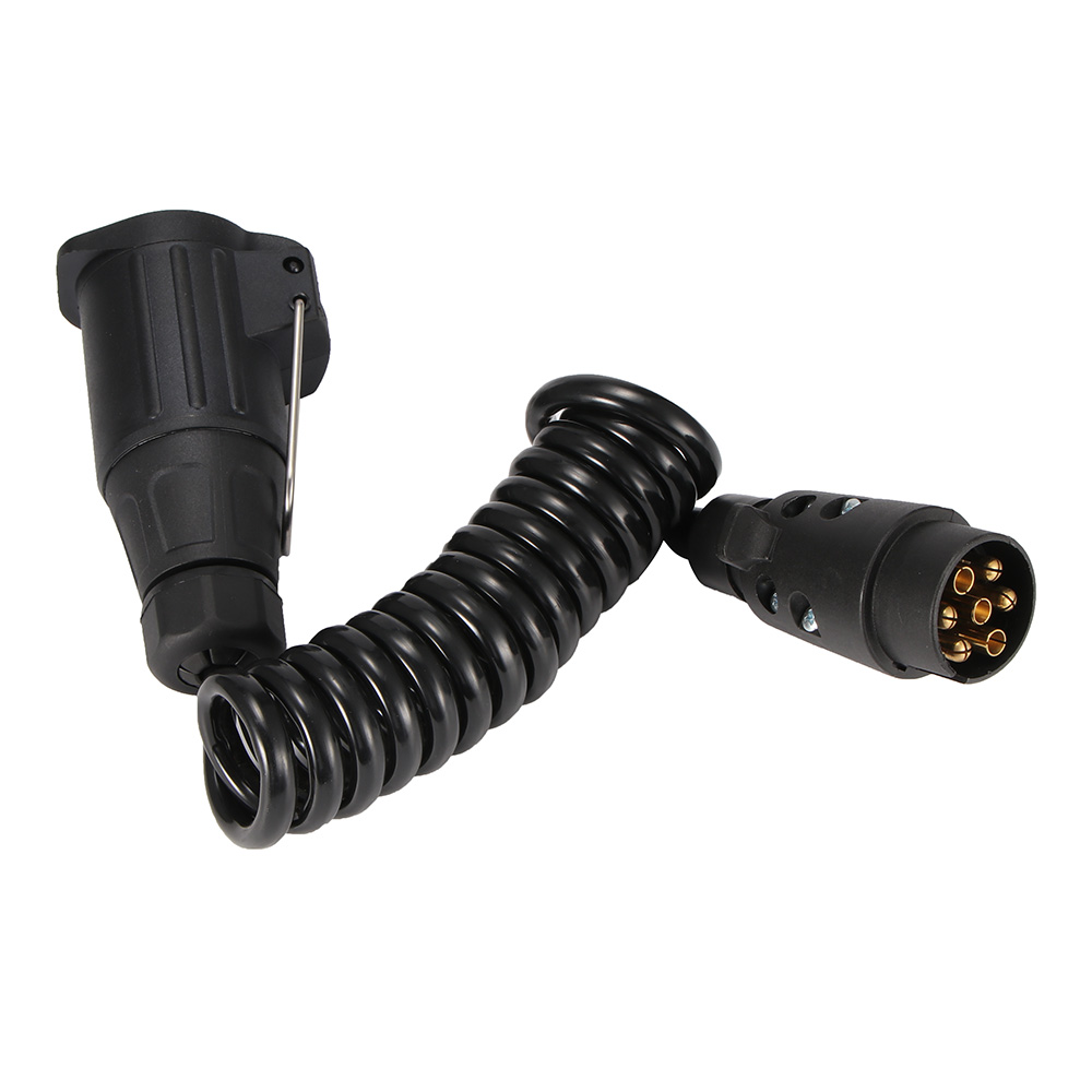 Car Accessories Extension Cord WiringCaravan Connectors 7-13 Pin Trailer Plug Socket With Spring Cable 12V 2M
