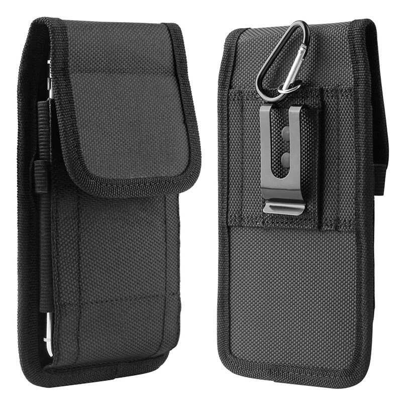 Mayitr Haak Loop Holster Pouch Belt Taille Tas Cover Case Universal Nylon Verticale Mobiele Telefoon Pouch Heuptas Case Cover