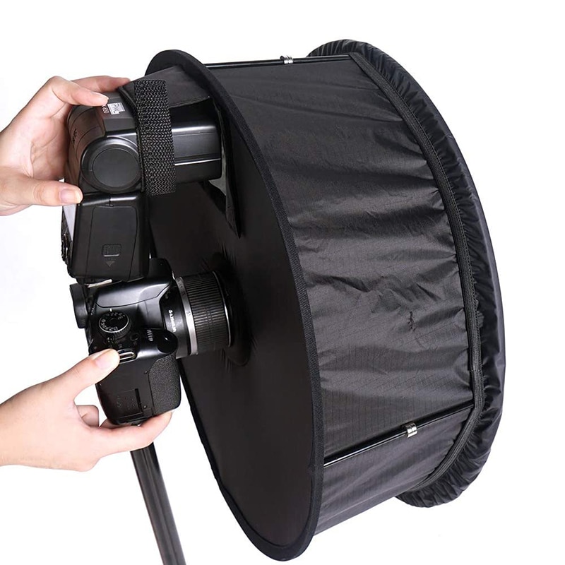 Universal 45cm Ring Softbox Speedlight Round Style Flash Light Shoot Soft Box Foldable Soft Flash Light Diffuser