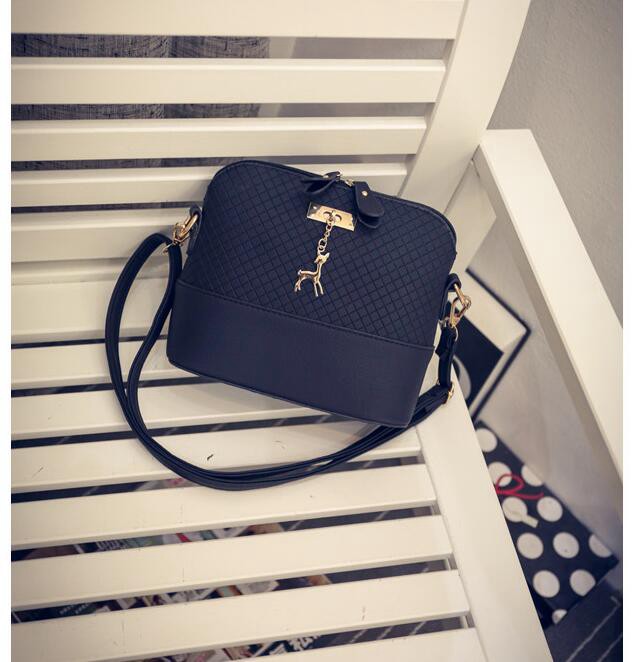 ! 2022 frauen Bote Taschen Mini Tasche Mit Hirsch Spielzeug Hülse bilden Tasche Frauen Schulter Taschen Handtasche bolsa feminina V12: Schwarz