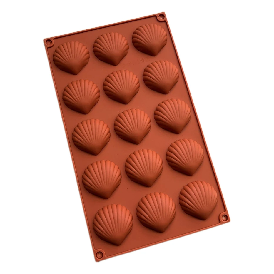 Stampi per Madeleine in silicone antiaderente Stampi per Madeleine a forma di conchiglia Stampo per torta da forno padella Accessori da cucina per teglia fai da te: verde